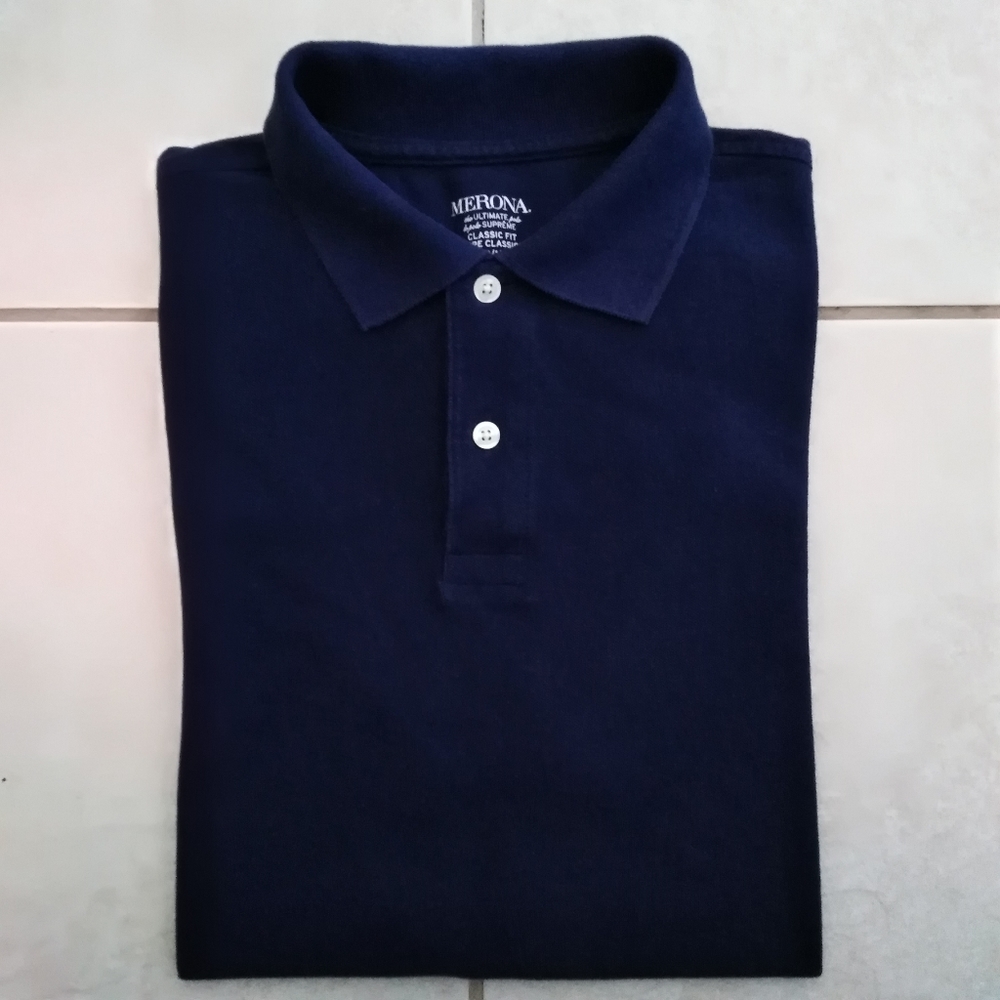 MERONA men's cotton pique mesh polo shirt S/S